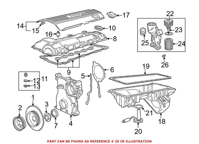 BMW Engine Oil Filter Housing Gasket 11421719855